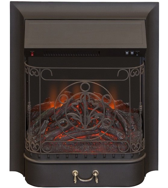Каминокомплект Interflame Экстер средний дуб с очагом Majestic FX M Black