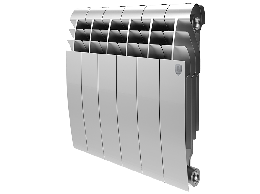 Биметаллический радиатор отопления Royal Thermo BiLiner 350 4 секции Silver Satin