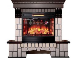 Каминокомплект Interflame Экстер темный дуб с очагом Panoramic 06 25 LED FX QZ