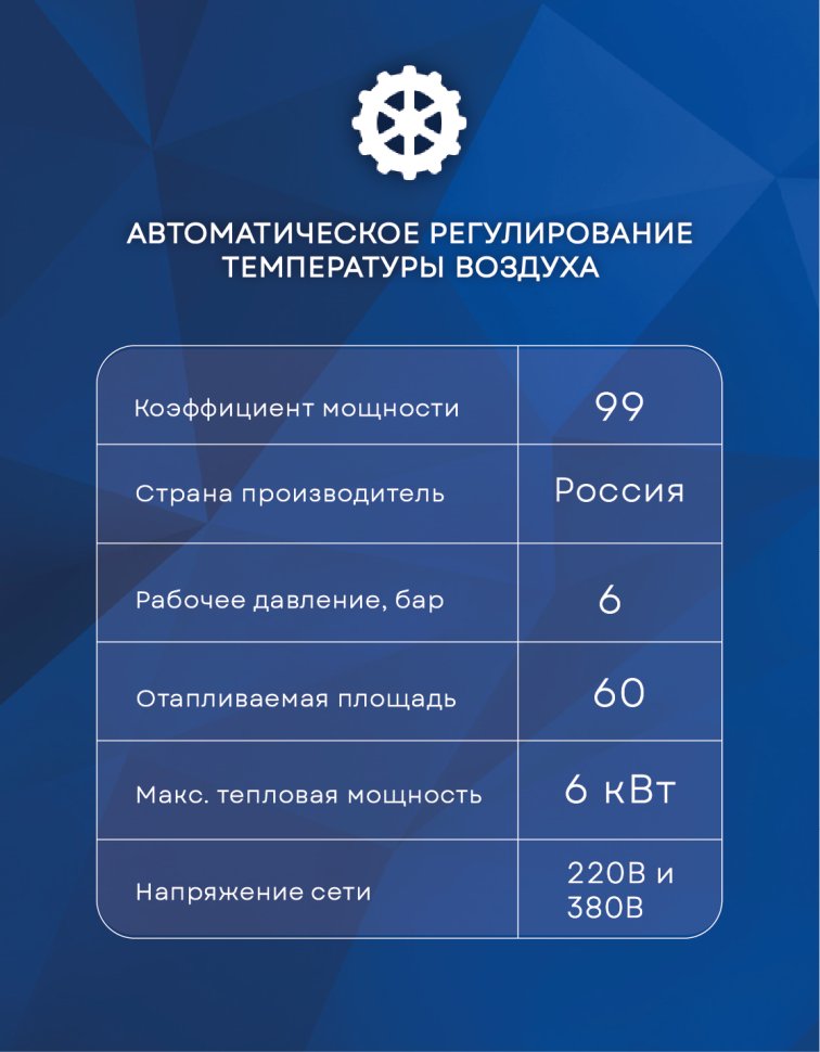 Электрический настенный котел ZOTA 6 Econom V2 SSR
